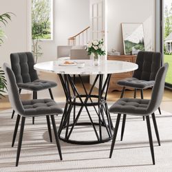 REDOM Essgruppe Rundes 5-teiliges Esstisch-Set, (mit günstig online kaufen