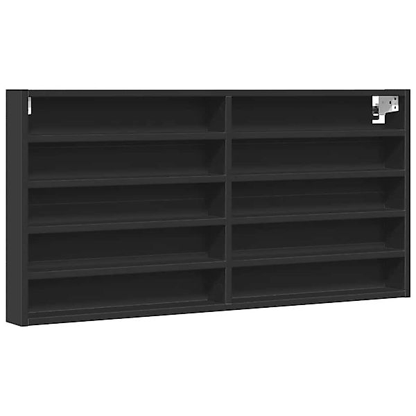 vidaXL Regal Vitrinenschrank Schwarz 100x8,5x50 cm günstig online kaufen