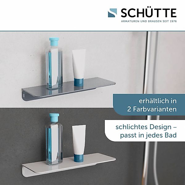 Schütte Duschregal ohne Bohren, Bad Regal für Badezimmer in Weiß oder Anthr günstig online kaufen