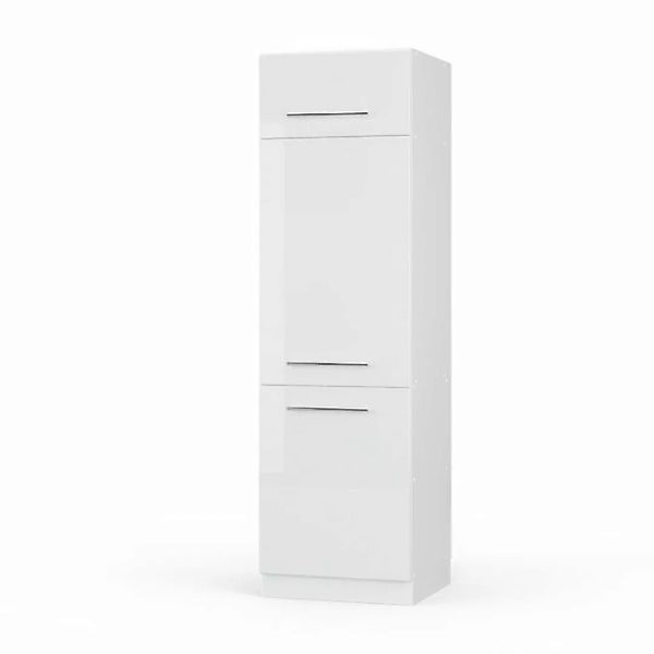Vicco Kühlumbauschrank 60 cm Weiß mit Hochglanzfront weiß günstig online kaufen