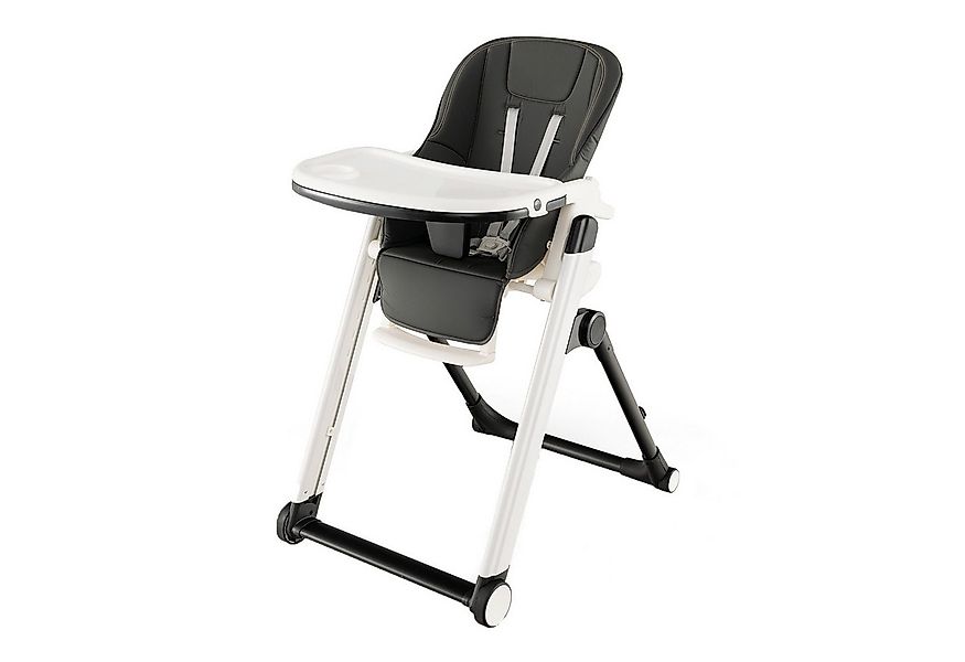 COSTWAY Hochstuhl, klappbar, mit verstellbarer Rückenlehne & abnehmbaren Ta günstig online kaufen