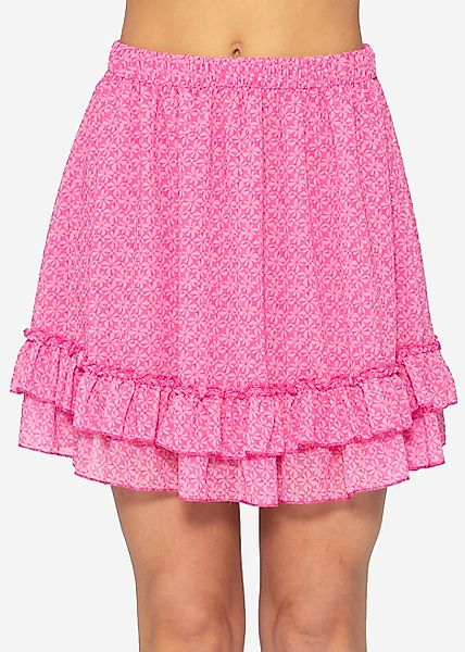 SASSYCLASSY Minirock Rüschenrock Damen kurz in günstig online kaufen