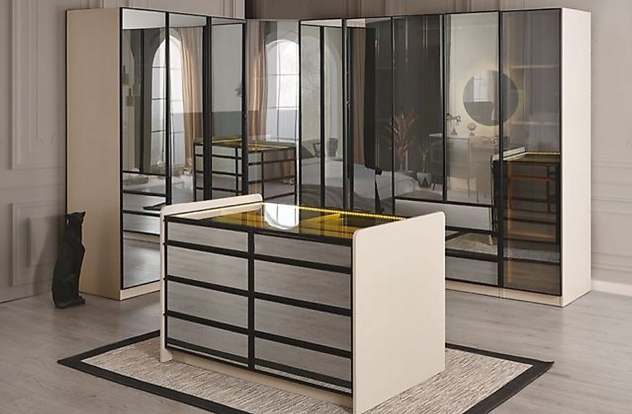 Xlmoebel Kleiderschrank Elegantes Schlafzimmer-Set mit Eckschrank, Kommode günstig online kaufen