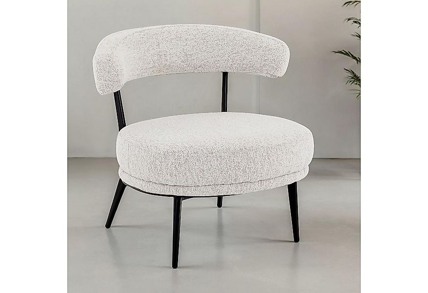 IDIMEX Loungesessel MANAO, Loungesessel mit runder Rückenlehne Metallgestel günstig online kaufen