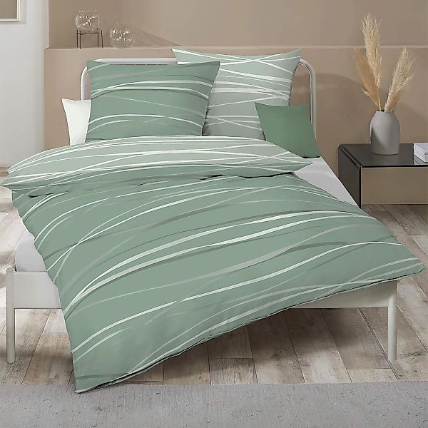 BETTWARENSHOP Bettwäsche Satin Motion oliv, Mako günstig online kaufen