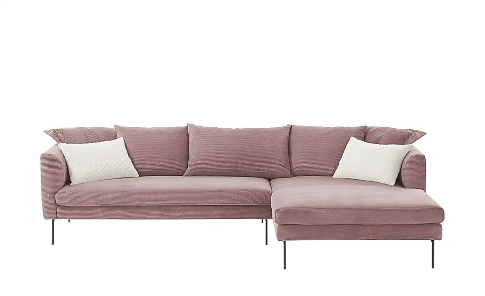 Gray & Jones Ecksofa aus Cord  ¦ rosa/pink ¦ Maße (cm): B: 284 H: 85 T: 178 günstig online kaufen