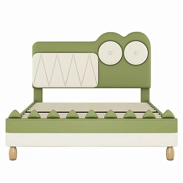 FUROKOY Kinderbett Kinderbett mit Kopfteil in Form eines Cartoon-Krokodils günstig online kaufen