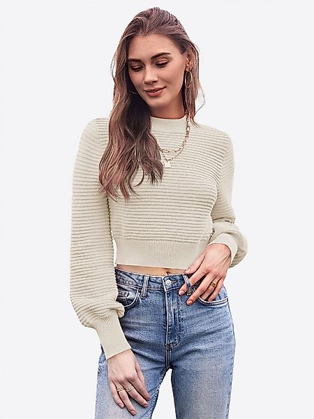 Imily Bela Sweater Damen Langarm Rundhals Kurzpullover (Packung, 1-tlg., 1p günstig online kaufen