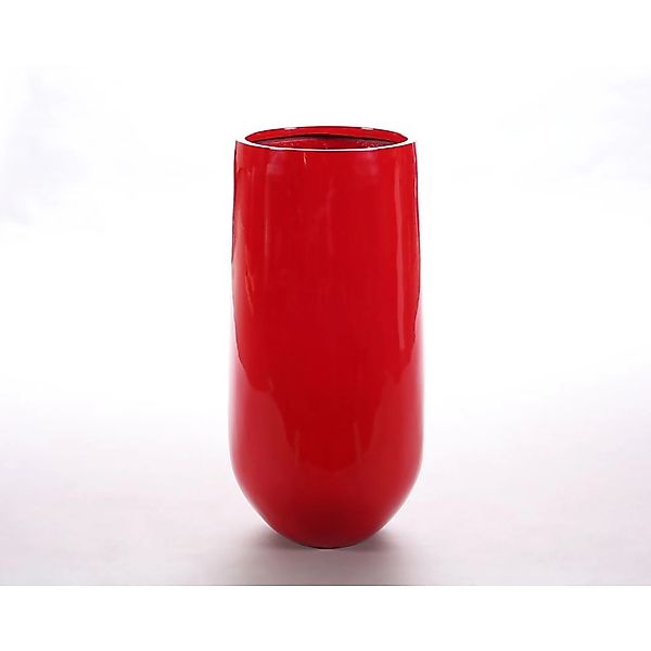 Elegant Einrichten Pflanzkübel Fiberglas Rund-Konisch D55xH110cm Hochglanz- günstig online kaufen