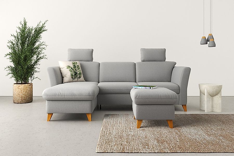 Home affaire Ecksofa "Trelleborg L-Form", Federkern-Polsterung, wahlweise m günstig online kaufen