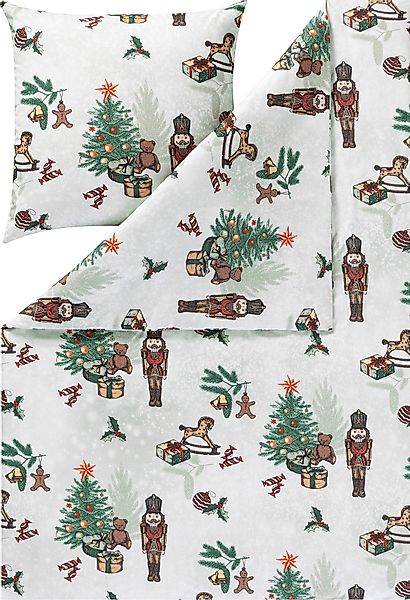 Estella Bettwäsche Bettwäsche "Nutkracker", Biber, Kuschelflanell günstig online kaufen