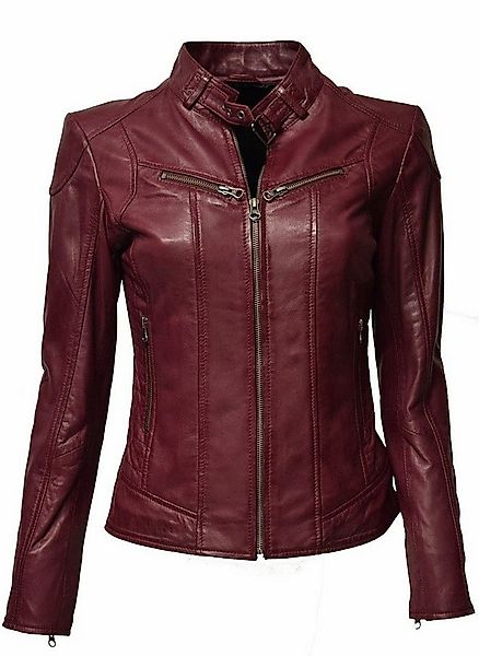 Zimmert Leather Lederjacke Frida washed Lammnappa Leder, Cognac, Schwarz, B günstig online kaufen