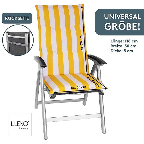 LILENO HOME Hochlehnerauflage Gartenstuhl Auflage, bequeme günstig online kaufen