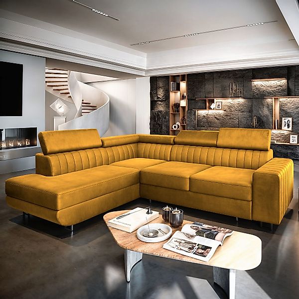 Masseno Ecksofa NOLA mit Schlaffunktion L-Form, günstig online kaufen
