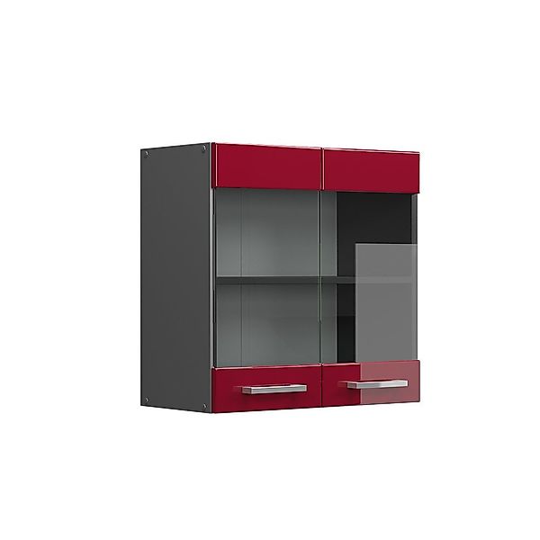 Vicco Glashängeschrank R-Line, Bordeaux Hochglanz/Anthrazit, 60 günstig online kaufen