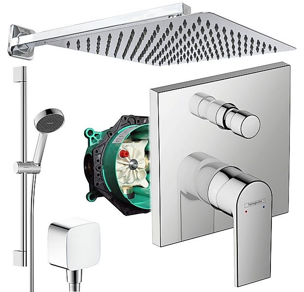 Hansgrohe und Jowi Duscharmatur Vernis Shape Unterputz Duschsystem mit Kopf günstig online kaufen