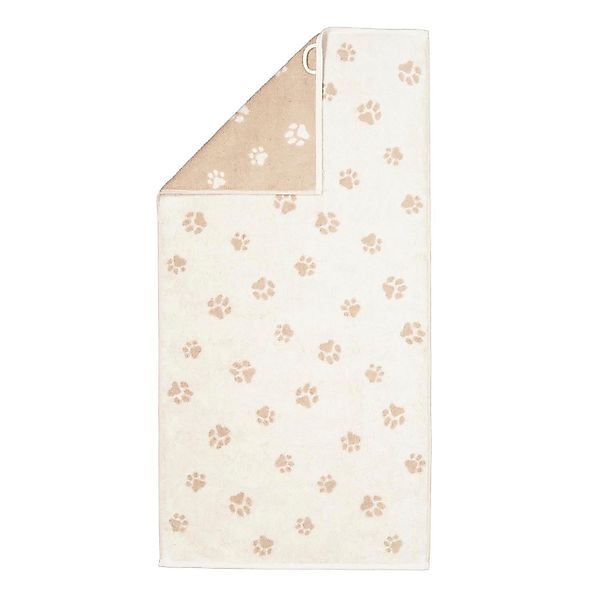Cawö Handtücher WE LOVE DOGS Paws 6247 - Farbe: Natur-Beige - 33 - Duschtuc günstig online kaufen