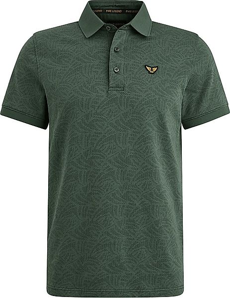 PME Legend Poloshirt Jacquard Jersey Olivgrün - Größe L günstig online kaufen