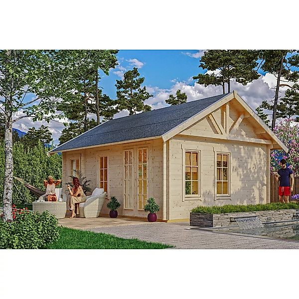 Skan Holz-Gartenhaus Bern 2 mit Dachschalung B x T 420 cm x 560 cm günstig online kaufen