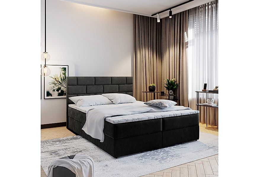 Masseno Boxbett KERLO 160x200 cm mit Bonell Matratze und Topper günstig online kaufen