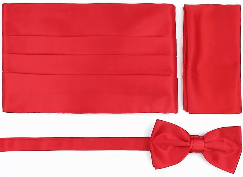 Suitable Set Kummerbund Flieg Einstecktuch Set Rot - günstig online kaufen