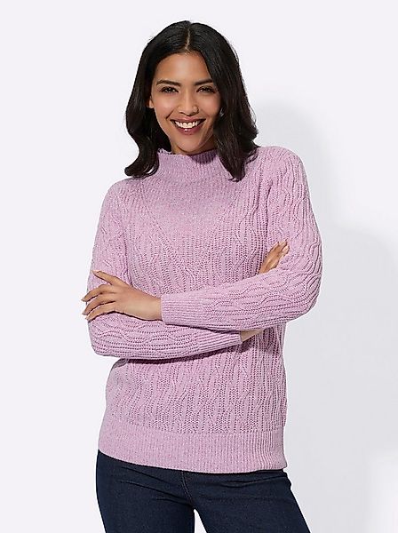 Sieh an! Strickpullover Langarm-Pullover Langarm Mustermix gestrickt günstig online kaufen