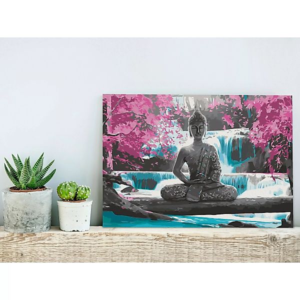 home24 Malen nach Zahlen - Buddha and Waterfall günstig online kaufen