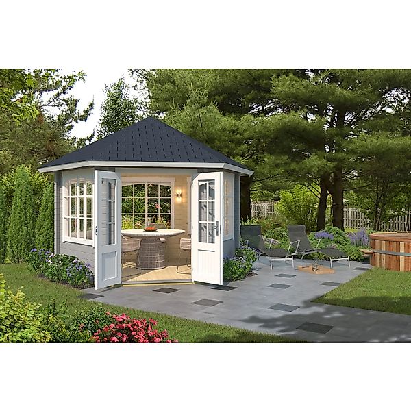 Lasita Pavilion Ilmenau 350 cm x 303,1 cm Lichtgrau günstig online kaufen