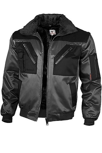Qualitex Workwear Pilotenjacke modische 4-in-1 Arbeitsjacke aus Mischgewebe günstig online kaufen