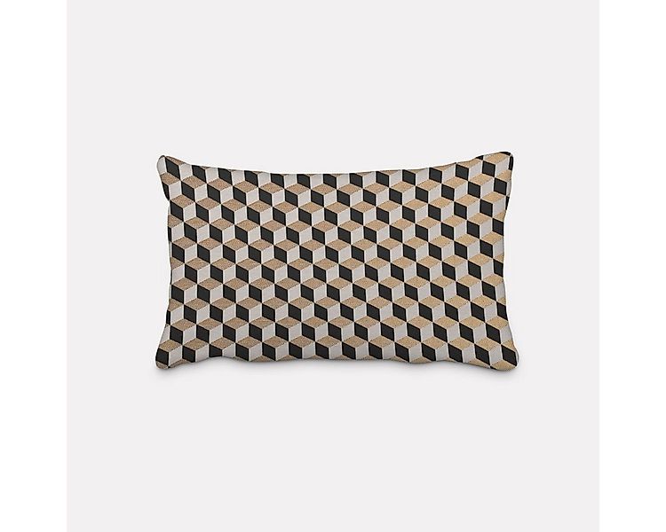 SCHÖNER LEBEN. Dekokissen SCHÖNER LEBEN. Kissenhülle Jacquard 3D Würfel sch günstig online kaufen