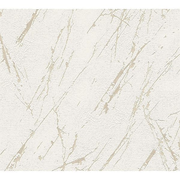 Bricoflor Marmor Tapete für Wand in Weiß Gold Elegante Vliestapete in Marmo günstig online kaufen