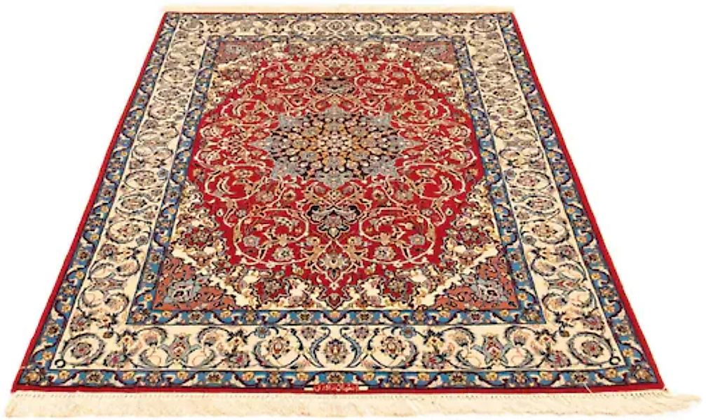 morgenland Teppich »Isfahan Teppich handgeknüpft rot«, rechteckig, handgekn günstig online kaufen