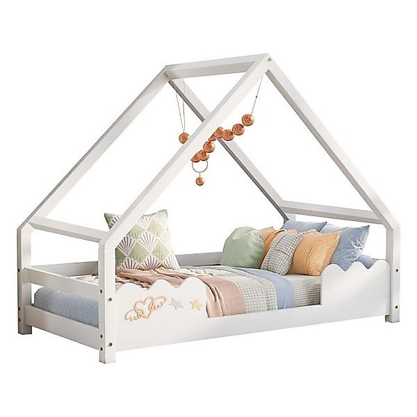 STILVORA Kinderbett 90x200 Hausbett Bettgestell mit mit Rausfallschutz,Mass günstig online kaufen