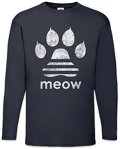 Urban Backwoods Langarmshirt Meow Langarm T-Shirt Miau Katze Katzen Liebhab günstig online kaufen