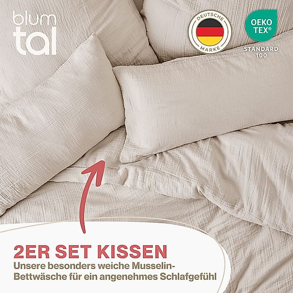 Blumtal Kissenbezug Musselin Kissenbezug - Oeko-TEX günstig online kaufen