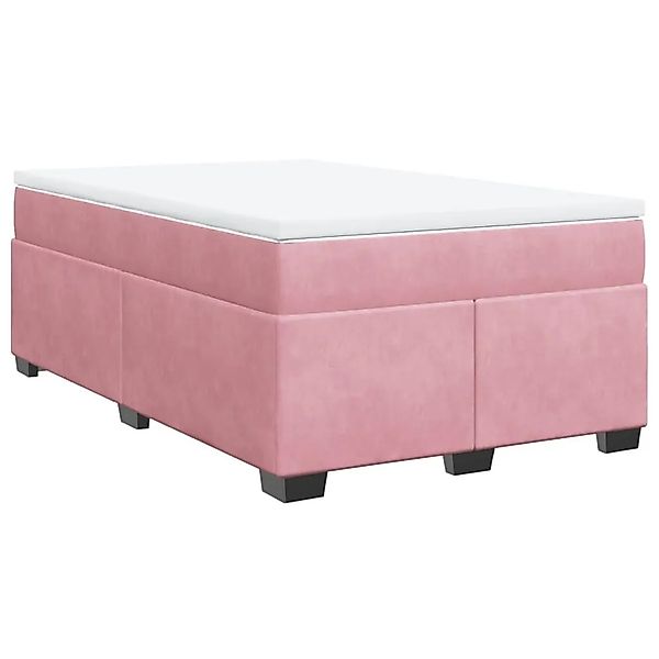 vidaXL Boxspringbett mit Matratze Rosa 120x200 cm Samt 3285280 günstig online kaufen