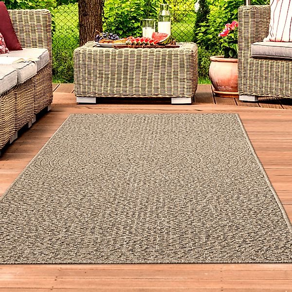 TeppichHome24 Outdoorteppich Outdoorteppich in Sisal-Optik für günstig online kaufen