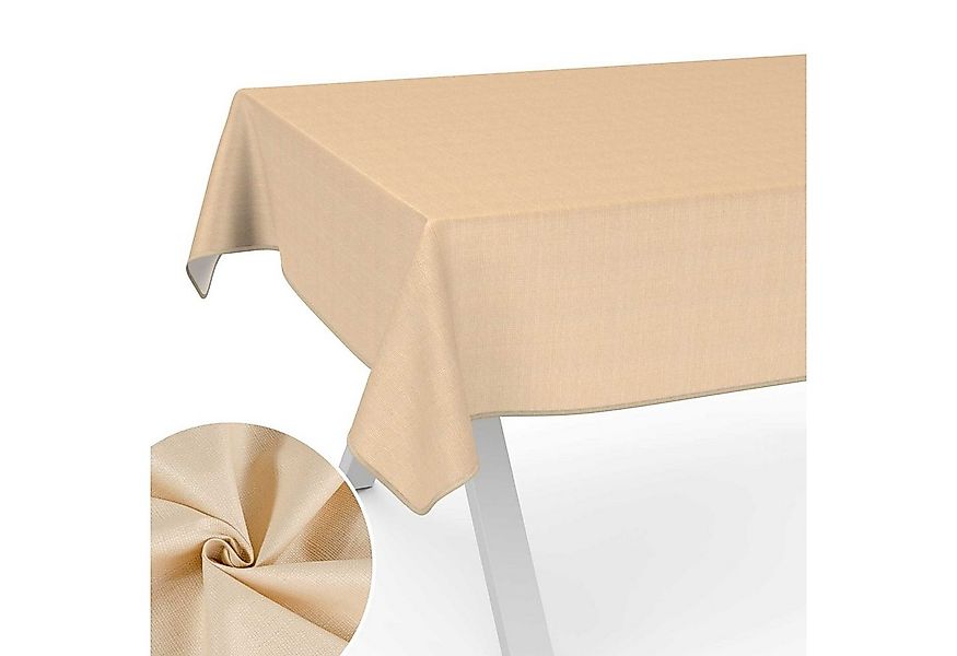 ANRO Tischdecke aus Stoff UNI Farben wasserabweisend Tischtuch Tischwäsche günstig online kaufen