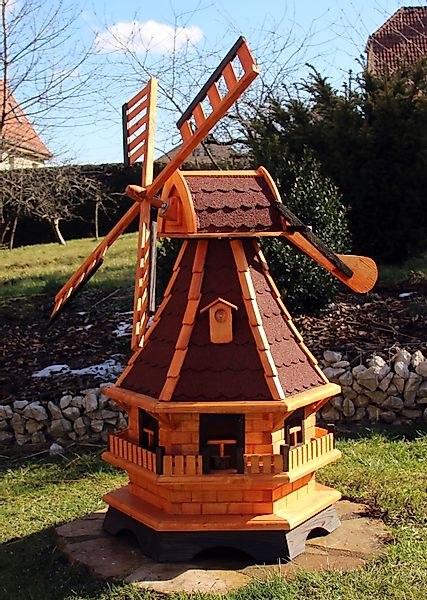 Holzdekoladen Deko-Windrad 1,30 m große Windmühle günstig online kaufen