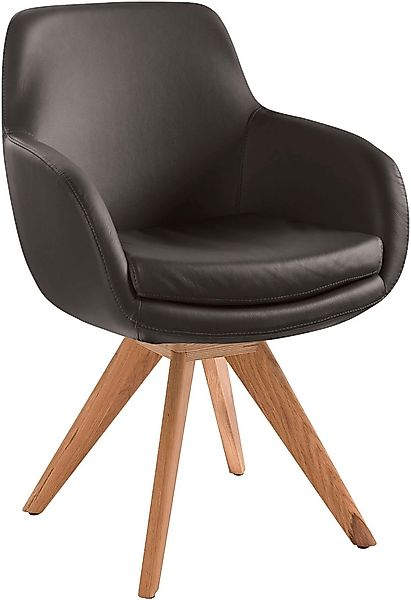 Musterring Esszimmerstuhl "Tavia" (Set) 2 Stk. Echtleder Stativgestell Wild günstig online kaufen