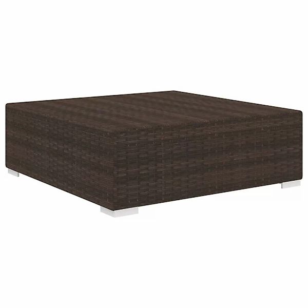 Modular-fußhocker 1 Stk. + Auflagen Poly Rattan Braun günstig online kaufen