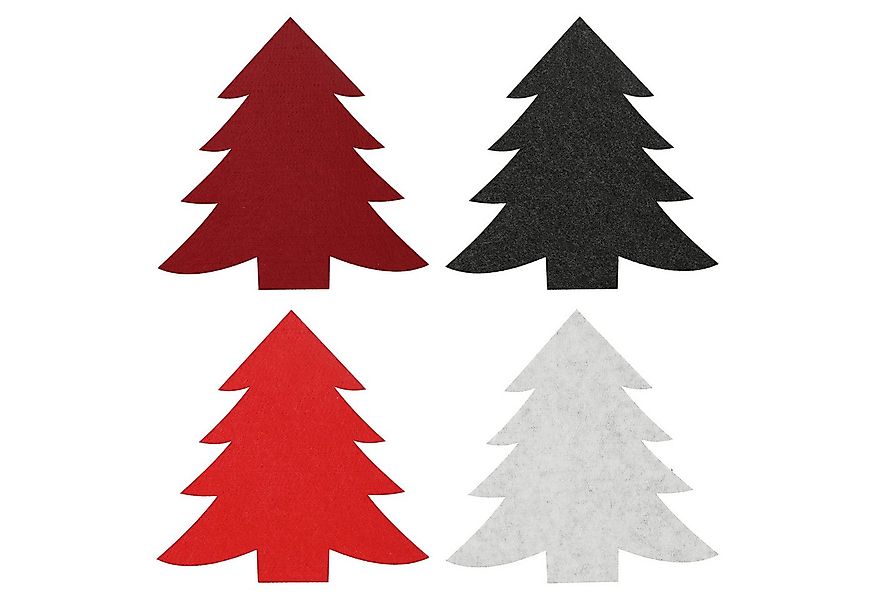 Annastore Platzset 12 x Filzdeko Tannenbaum Weihnachtsdeko Filzuntersetzer, günstig online kaufen