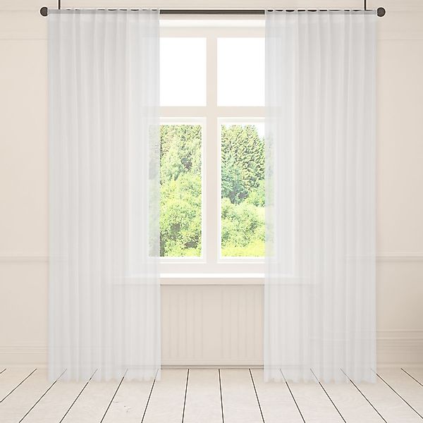 Asphald Gardine Store Voile Weiß 1:2 günstig online kaufen