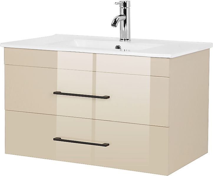 welltime Waschtisch »Florenz Badmöbel Badschrank mit Waschbecken«, Waschpla günstig online kaufen