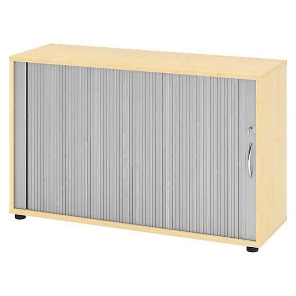 bümö Aktenschrank Rollladenschrank office - 2 Ordnerhöhen Dekor: Ahorn/Silb günstig online kaufen