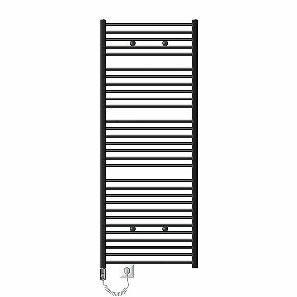 LuxeBath Badheizkörper Elektrisch 750x1800 mm Anthrazit Gerade Heizstab 900 günstig online kaufen