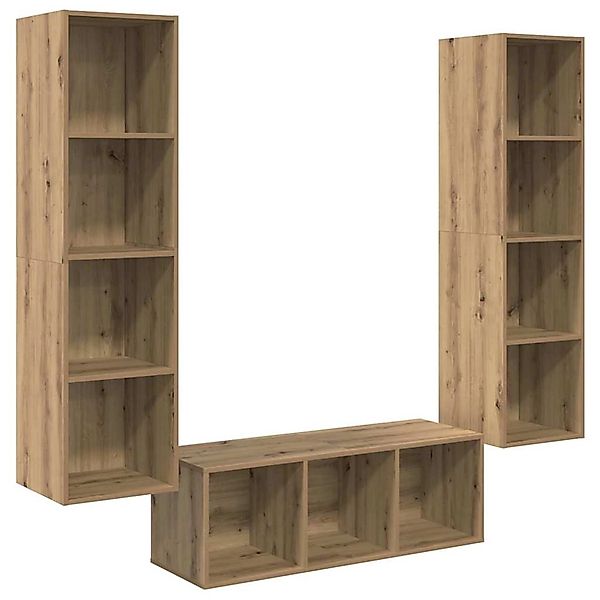 vidaXL TV-Schrank Set Wandmontiert 3-Tlg Artisan-Eiche Holzwerkstoff 339334 günstig online kaufen