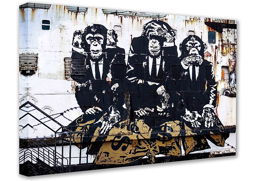 Leinwando Gemälde Gemälde Banksy / Three günstig online kaufen