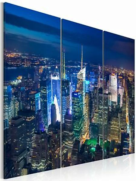 artgeist Wandbild Nacht in New York aus der Vogelperspektive mehrfarbig Gr. günstig online kaufen