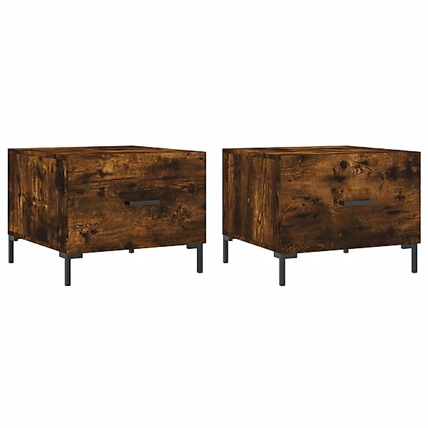 vidaXL Couchtische 2 Stk Räuchereiche 50x50x40 cm Holzwerkstoff 829407 günstig online kaufen